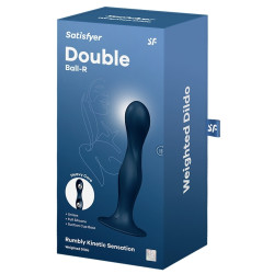 Satisfyer Plug Double Ball-R 17 x 3.5cm Bleu